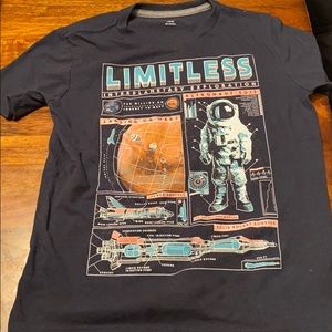 navy blue graphic tee